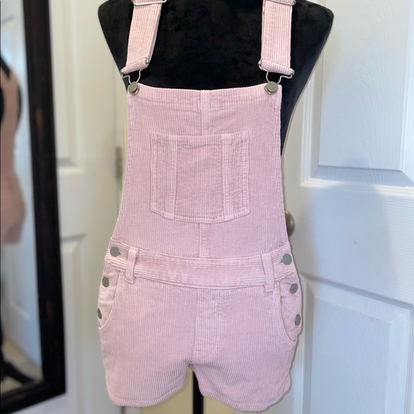 Corduroy Overall Shorts - Picture 2 of 7